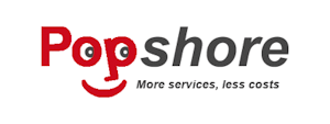 Popshore Logo more services less costs